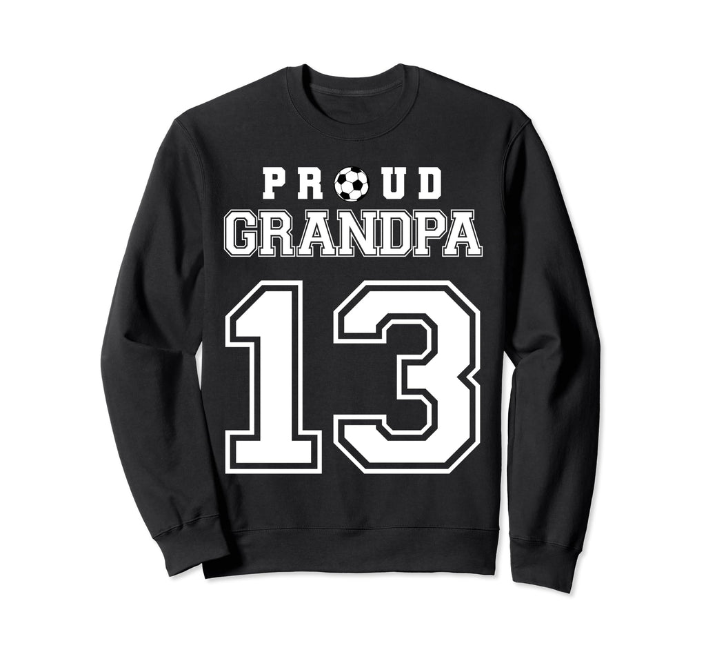 Number 13 Custom Proud Soccer Futbol Sweatshirt - Minimalist Print Unisex - T-Shirt, Sweatshirt, Hoodie