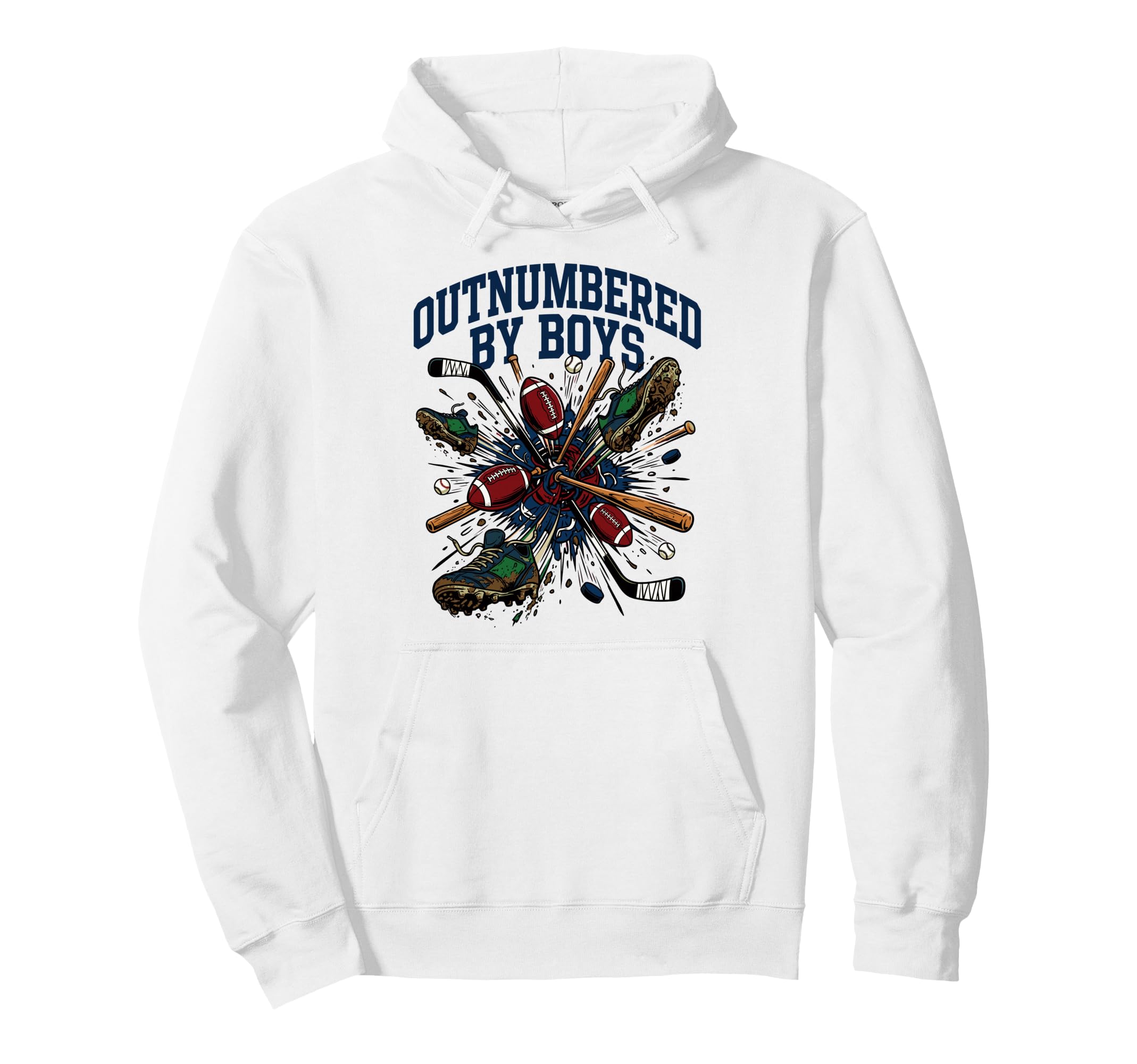 Outnumbered Chaos Parenting Hoodie - Casual Everyday Wear Men Women - T-Shirt, Sweatshirt, Hoodie