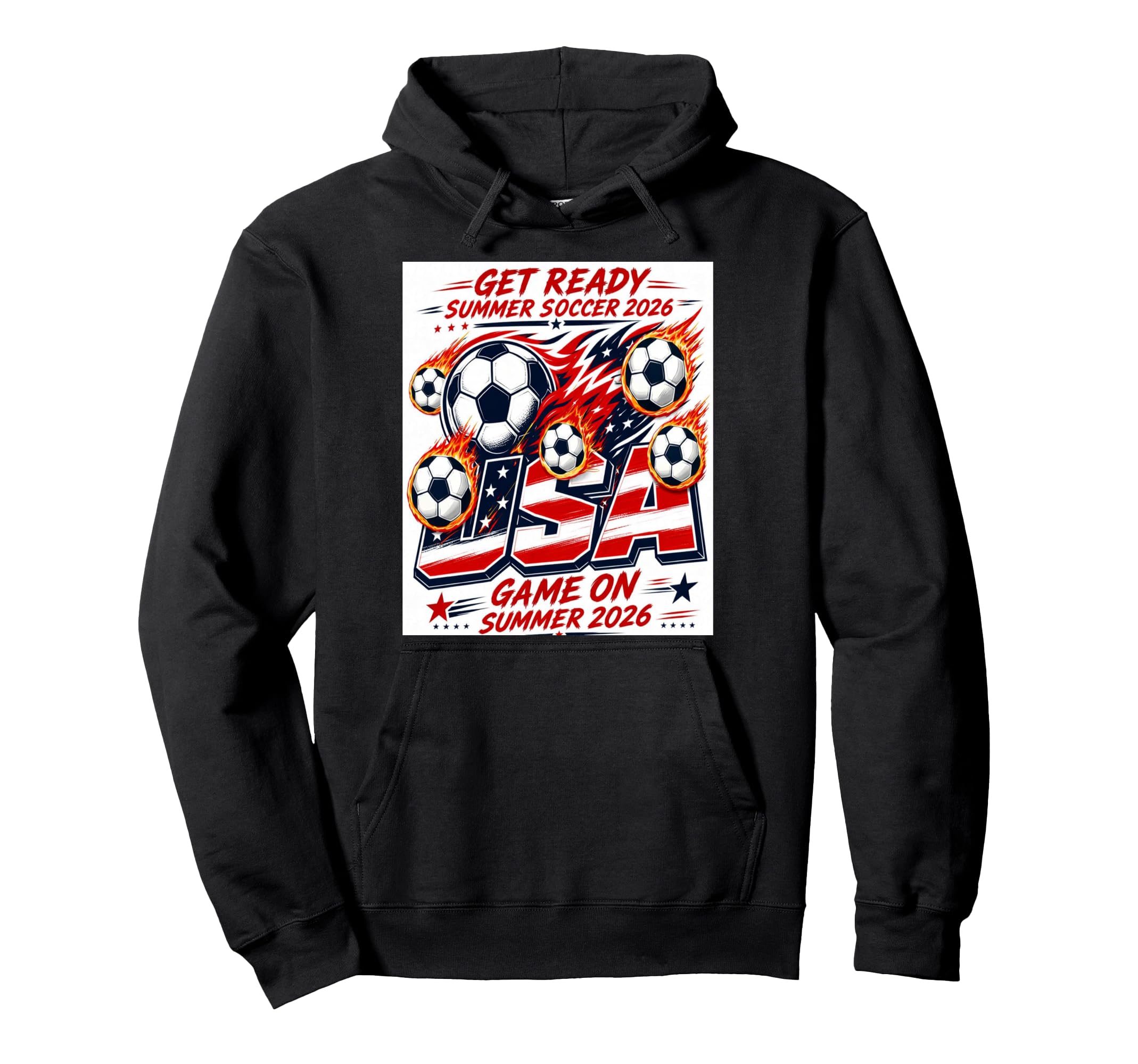 Usa Soccer 2026 Game Summer Soccer Hoodie - Novelty Apparel Men Women - T-Shirt, Sweatshirt, Hoodie