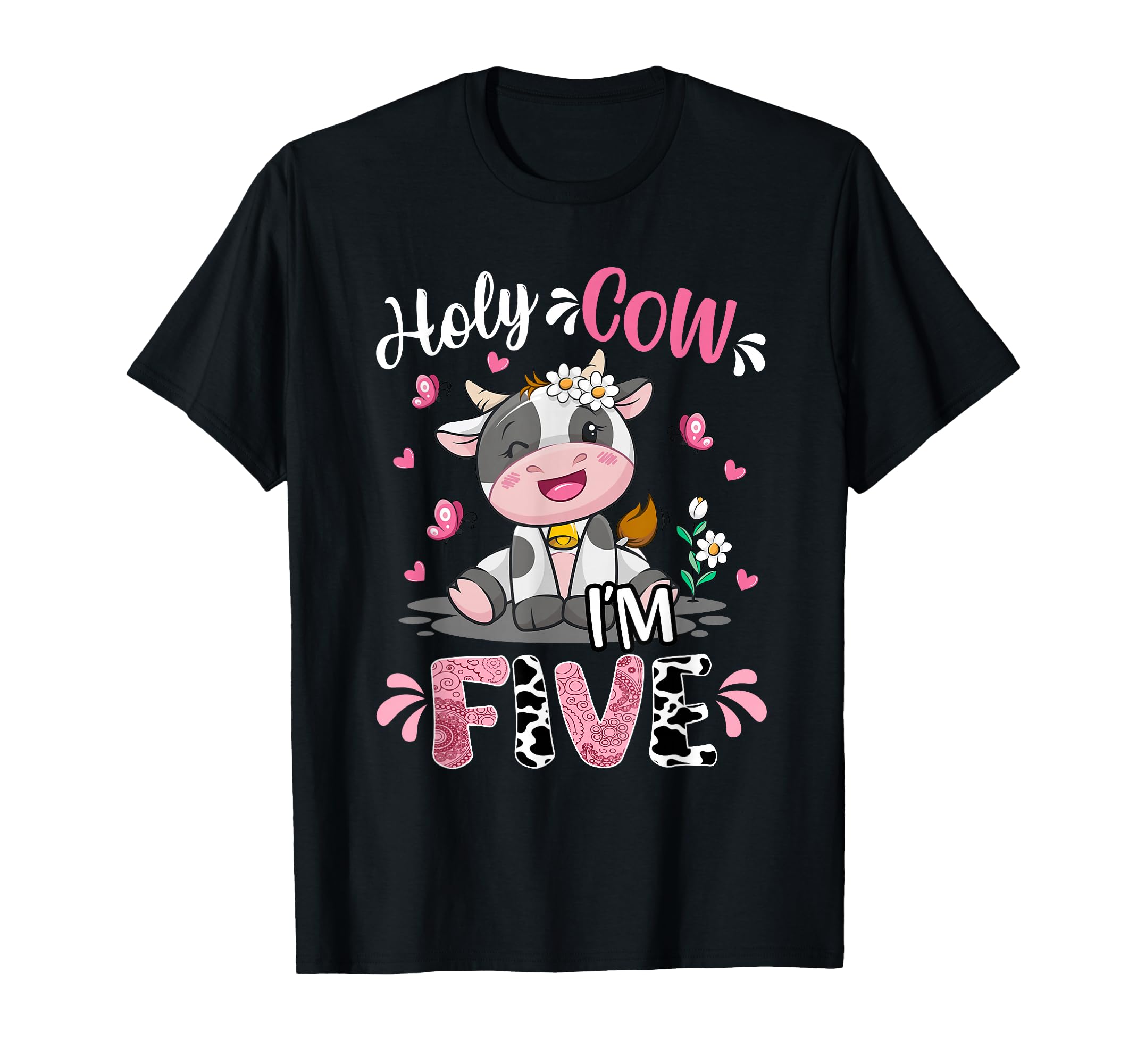 Holy Cow Im Five 5 Years Old 5Th T-Shirt - Streetwear Style for Adults - T-Shirt, Sweatshirt, Hoodie