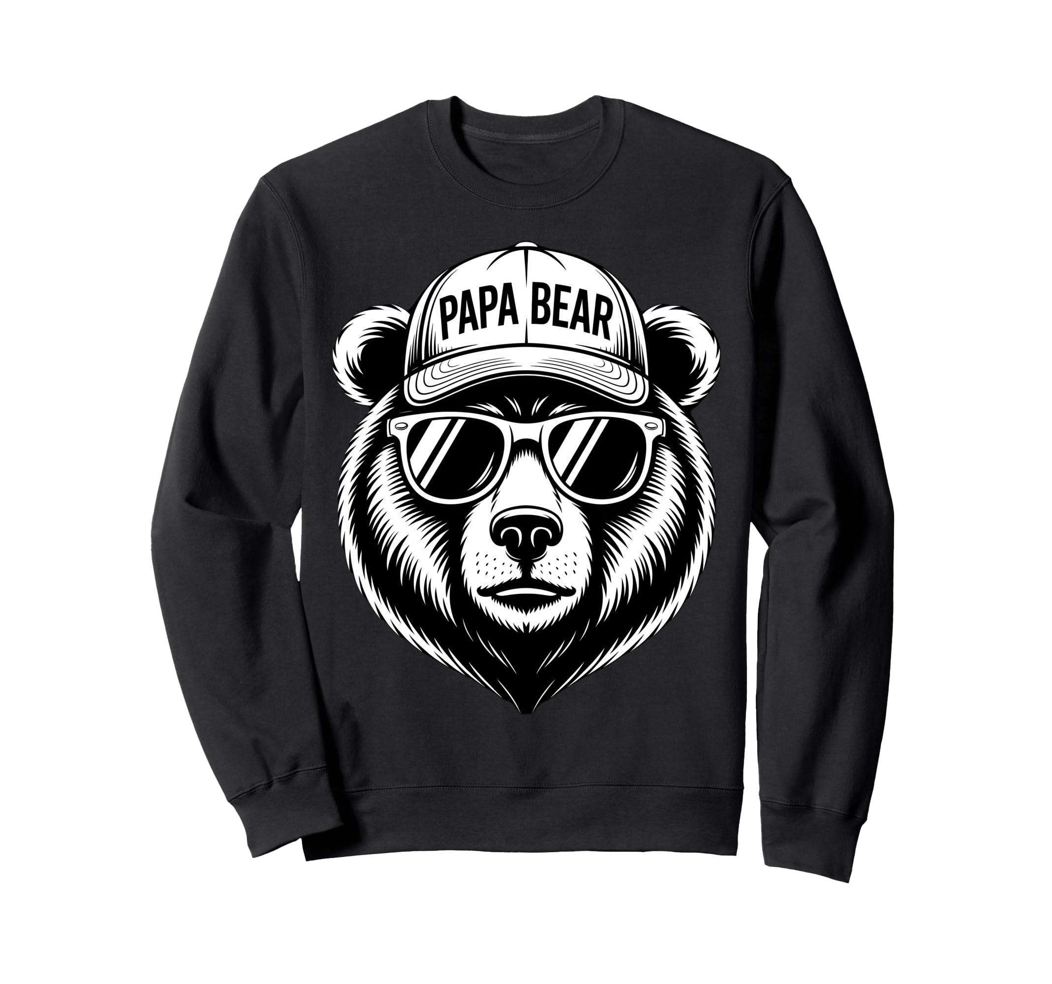 Papa Bear Sunglasses Hat Funny Sweatshirt - Aesthetic Graphic Men Women - T-Shirt, Sweatshirt, Hoodie