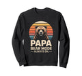 Papa Bear Mode Always Family Sweatshirt - Minimalist Print Men Women - T-Shirt, Sweatshirt, Hoodie