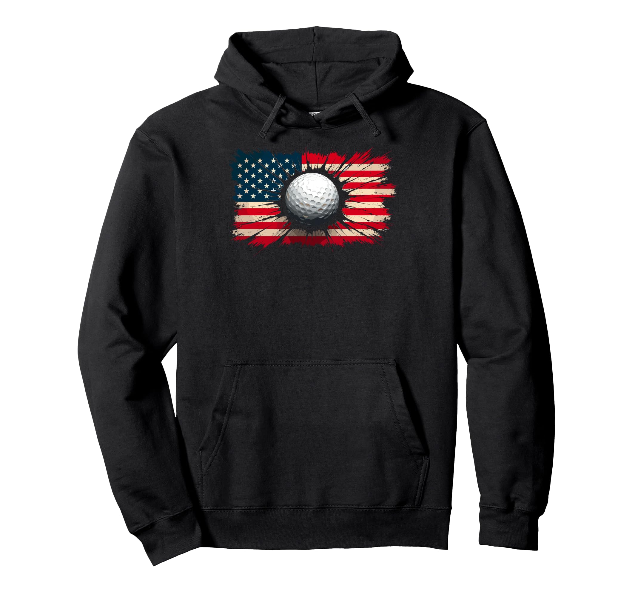 Us Flag Golf Golfer Golfing Dad Hoodie - Graphic Print for Adults - T-Shirt, Sweatshirt, Hoodie