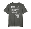 Reel Step Dad Fish Fishing Fathers Day T-Shirt - Graphic Print for Adults - T-Shirt, Sweatshirt, Hoodie