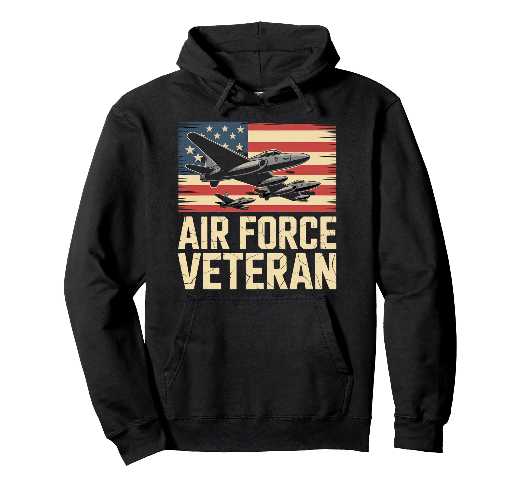 Air Force Veteran Us American Flag Dad Hoodie - Minimalist Print Men Women - T-Shirt, Sweatshirt, Hoodie