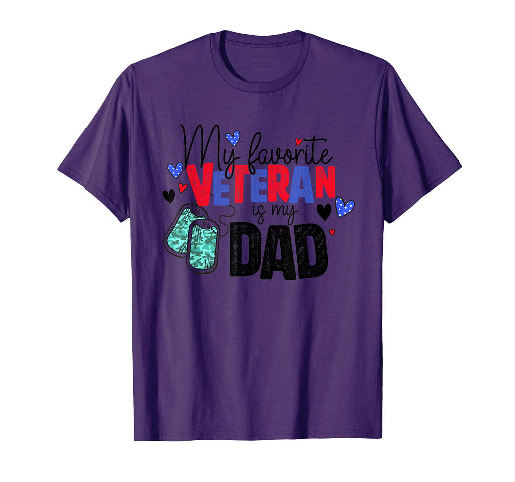 My Favorite Veteran Is My Dad T-Shirt - Minimalist Print for Adults - T-Shirt, Sweatshirt, Hoodie