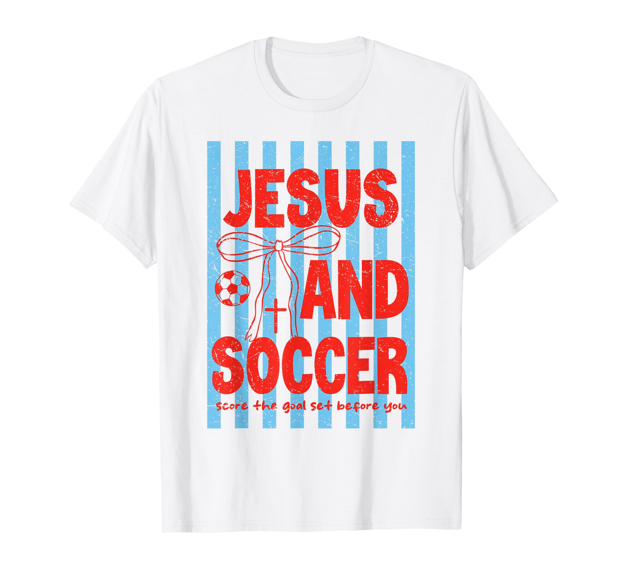 Preepy Jesus And Soccer Reglious T-Shirt - Unique Graphic Unisex - T-Shirt, Sweatshirt, Hoodie