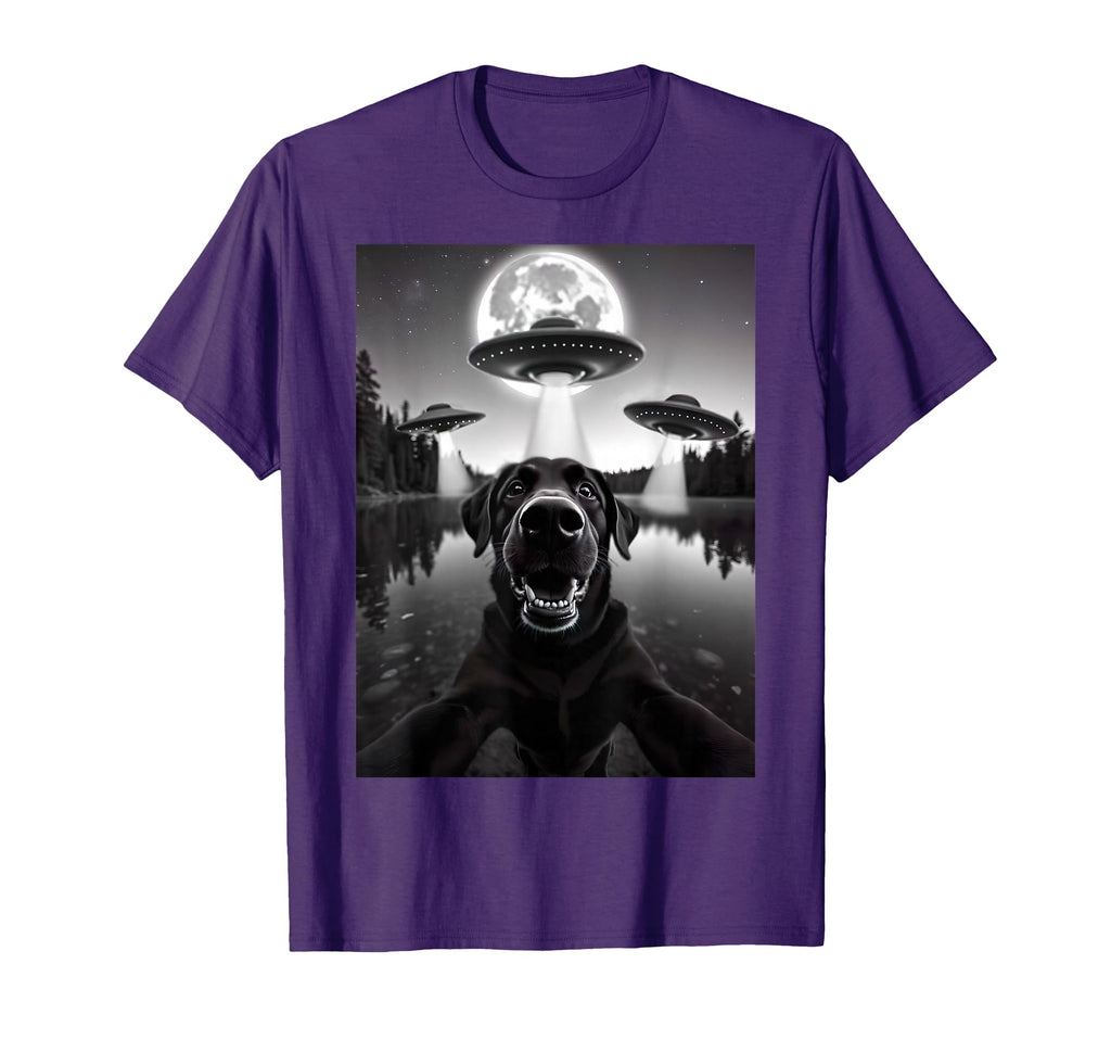 Funny Black Lab Labrador Dog Selfie T-Shirt - Minimalist Print for Adults - T-Shirt, Sweatshirt, Hoodie