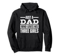 Just Dad Who Loves His Three Hoodie - Minimalist Print for Adults - T-Shirt, Sweatshirt, Hoodie