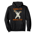 Kinda Fit Sorta Fat Funny Gym Leopard Hoodie - Graphic Print Men Women - T-Shirt, Sweatshirt, Hoodie