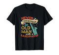 Old Saxophone Jazz Musician Saxophonist Dad T-Shirt - Graphic Print Unisex - T-Shirt, Sweatshirt, Hoodie