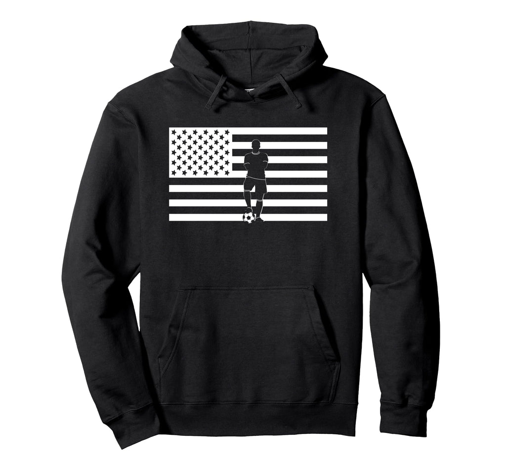 American Flag Soccer Soccer Hoodie - Fun Novelty Design Unisex - T-Shirt, Sweatshirt, Hoodie