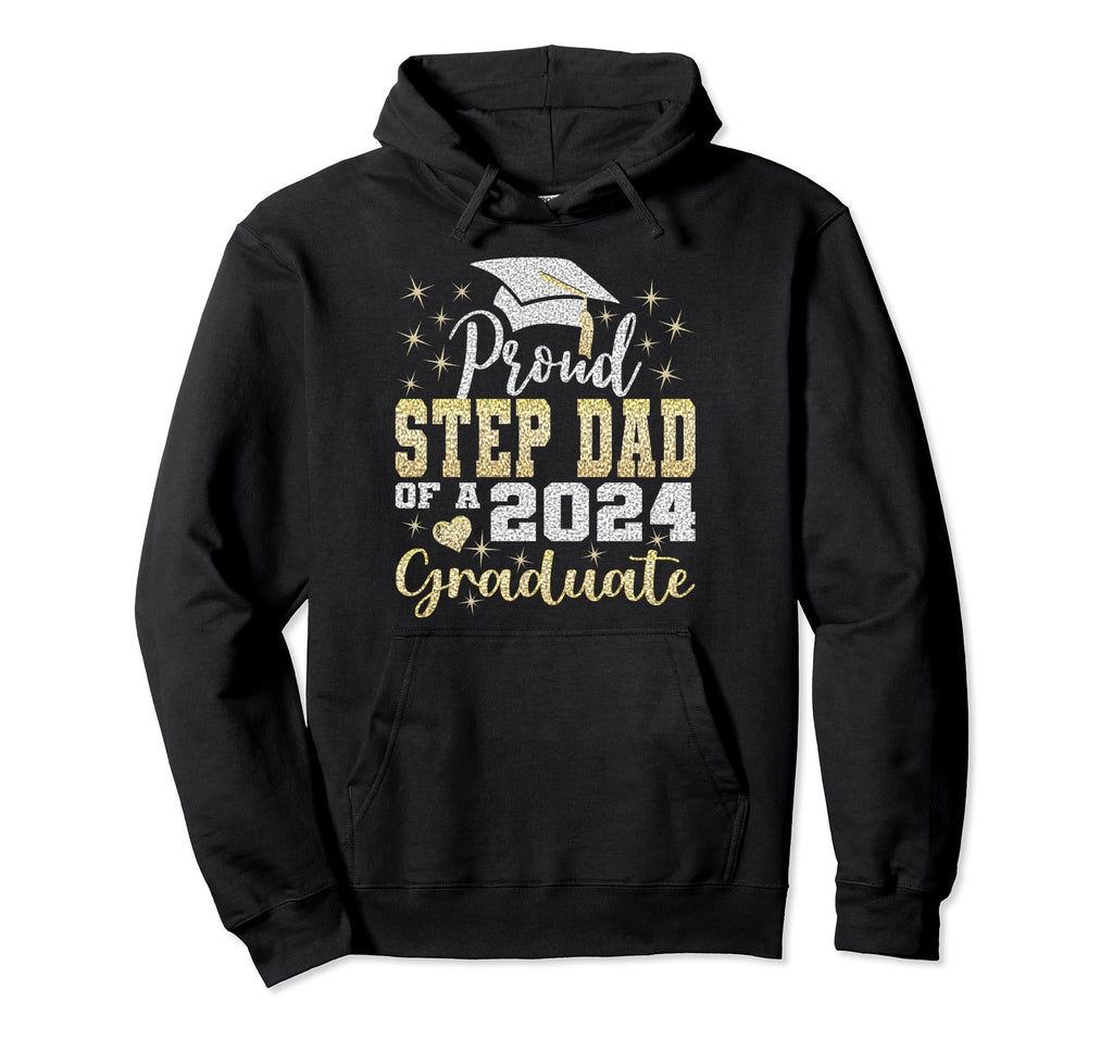 Super Proud Step Dad 2024 Graduate Hoodie - Custom Art Print Men Women - T-Shirt, Sweatshirt, Hoodie