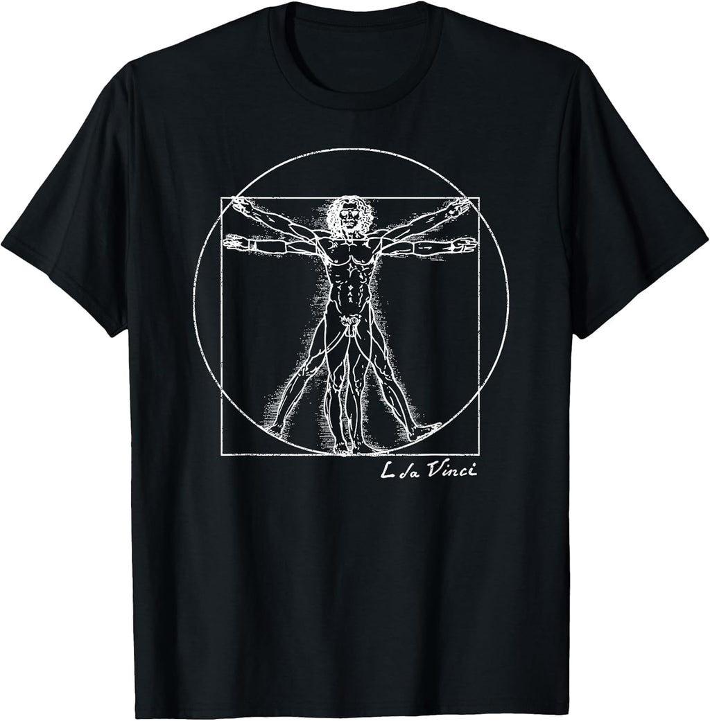 Vintage Vitruvian Man by Leonardo da Vinci Famous - Adult & Kids T-Shirts, Sweatshirts & Hoodies apparel design preview 1