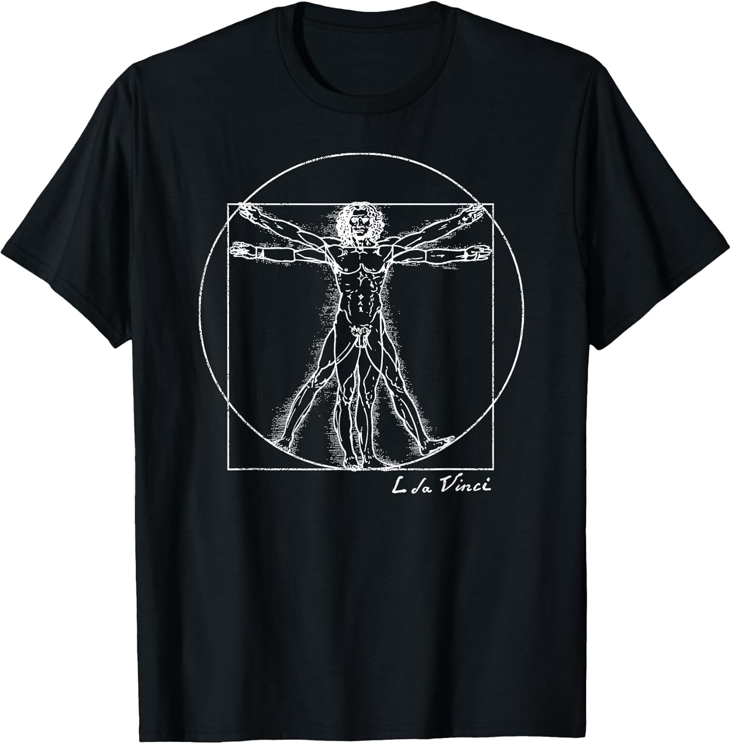 Vintage Vitruvian Man by Leonardo da Vinci Famous - Adult & Kids T-Shirts, Sweatshirts & Hoodies apparel design preview 1
