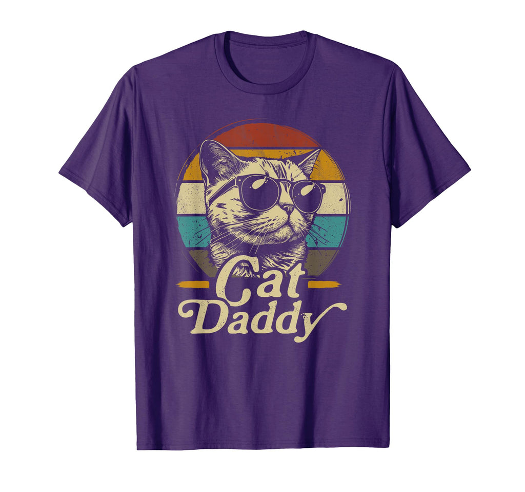 Cat Daddy 80S 90S Cat Sunglasses T-Shirt - Novelty Apparel for Adults - T-Shirt, Sweatshirt, Hoodie