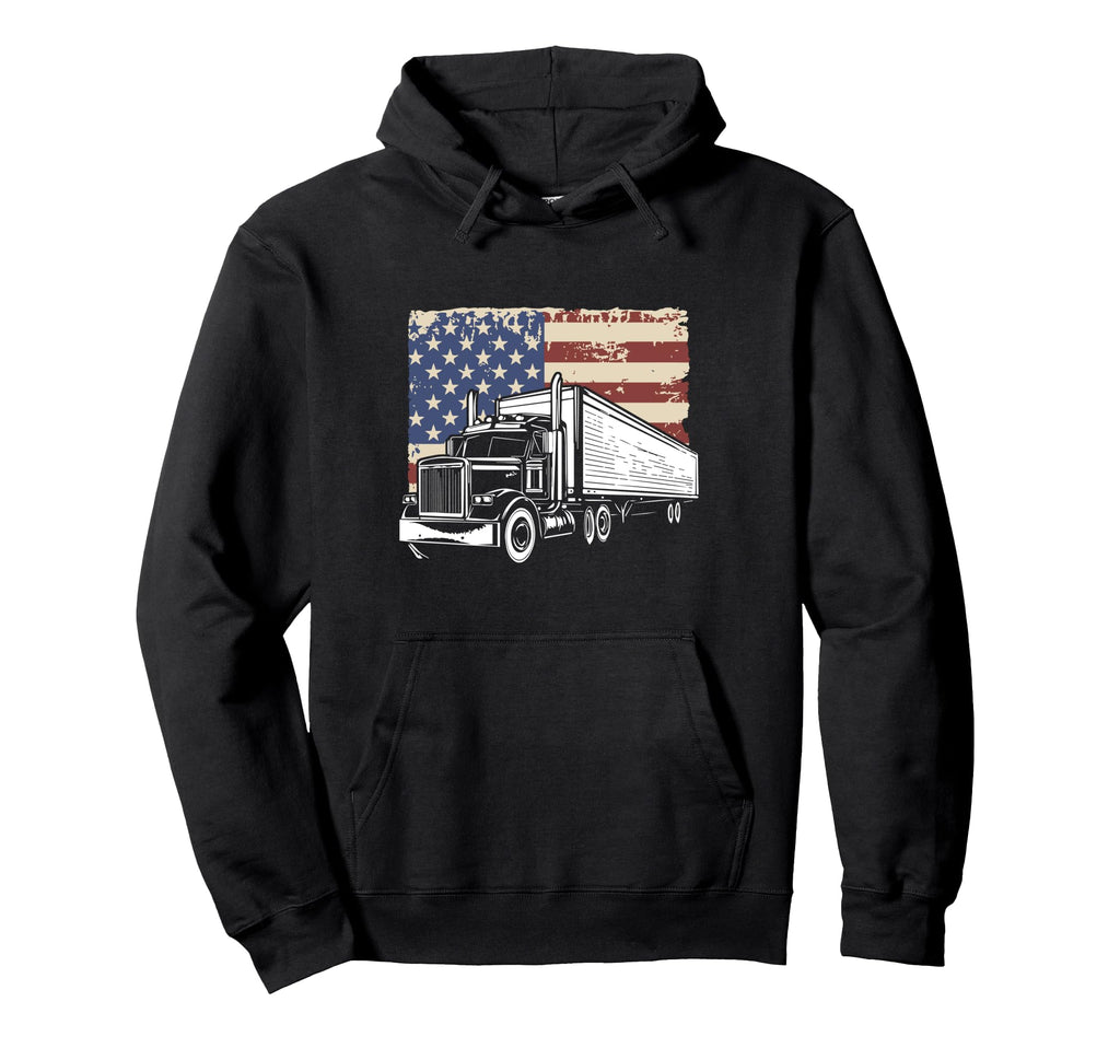 Semi Truck Driver Trucker Hoodie - Streetwear Style Unisex - T-Shirt, Sweatshirt, Hoodie
