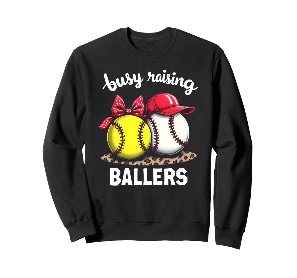 Caring Busy Raising Ballers Sweatshirt - Unique Graphic Men Women - T-Shirt, Sweatshirt, Hoodie