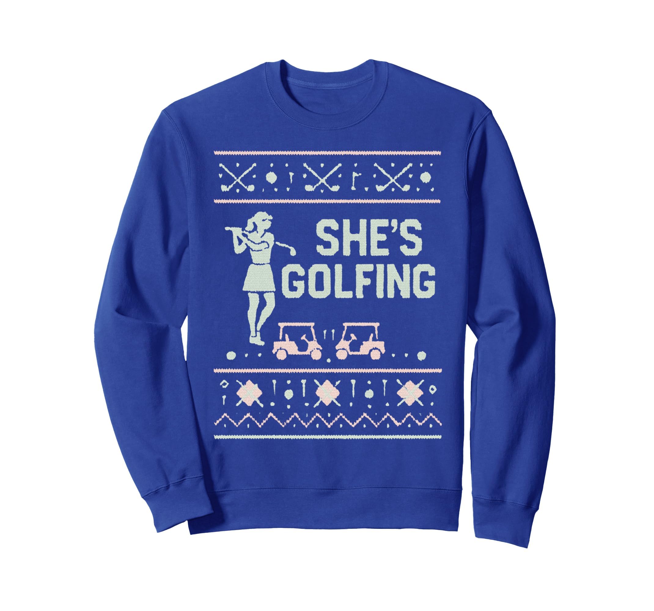 Shes Golfing Golfing Husband Golf Dad Sweatshirt - Minimalist Print Unisex - T-Shirt, Sweatshirt, Hoodie