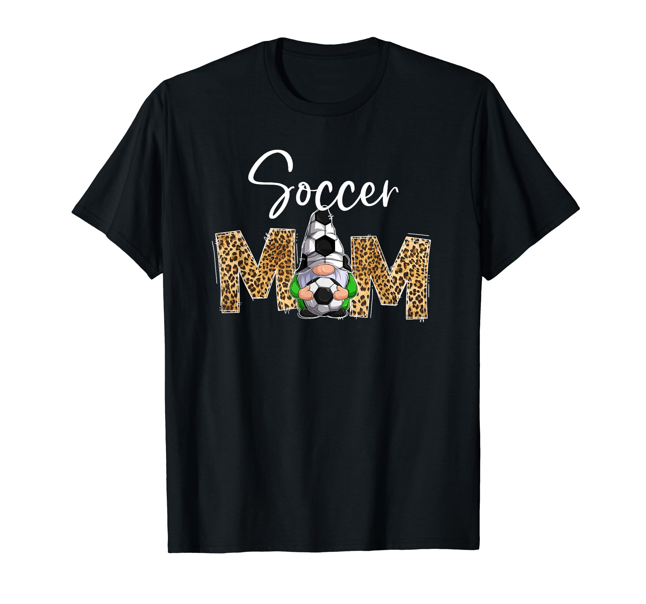 Soccer Mom Life Gnome Game Day Leopard T-Shirt - Graphic Print for Adults - T-Shirt, Sweatshirt, Hoodie