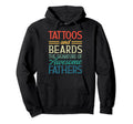 Bearded Inked Dad Beard Tattoo Hoodie - Streetwear Style for Adults - T-Shirt, Sweatshirt, Hoodie