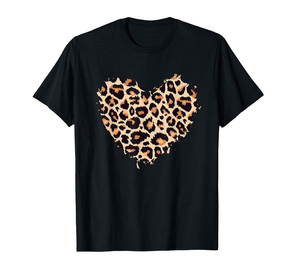 Cheetah Leopard Heart Animal Small T-Shirt - Minimalist Print Unisex - T-Shirt, Sweatshirt, Hoodie