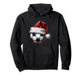 Soccer Ball Santa Hat Family Matching Pajama Hoodie - Graphic Print Unisex - T-Shirt, Sweatshirt, Hoodie