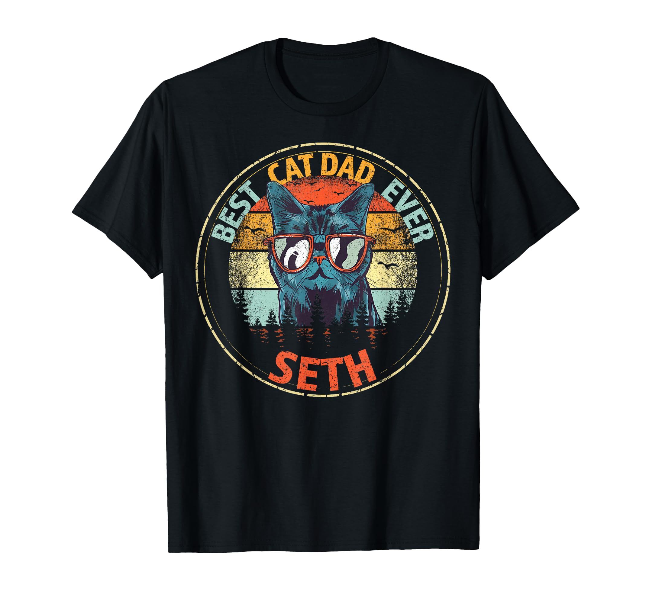 Seth Best Cat Dad Ever Funny Custom T-Shirt - Aesthetic Graphic for Adults - T-Shirt, Sweatshirt, Hoodie