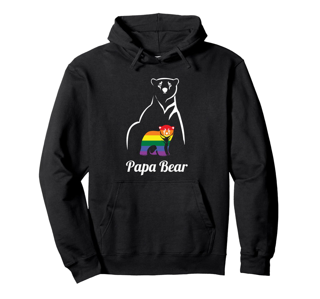 Mens Lgbt Papa Bear Gay Pride Equal Hoodie - Custom Art Print for Adults - T-Shirt, Sweatshirt, Hoodie
