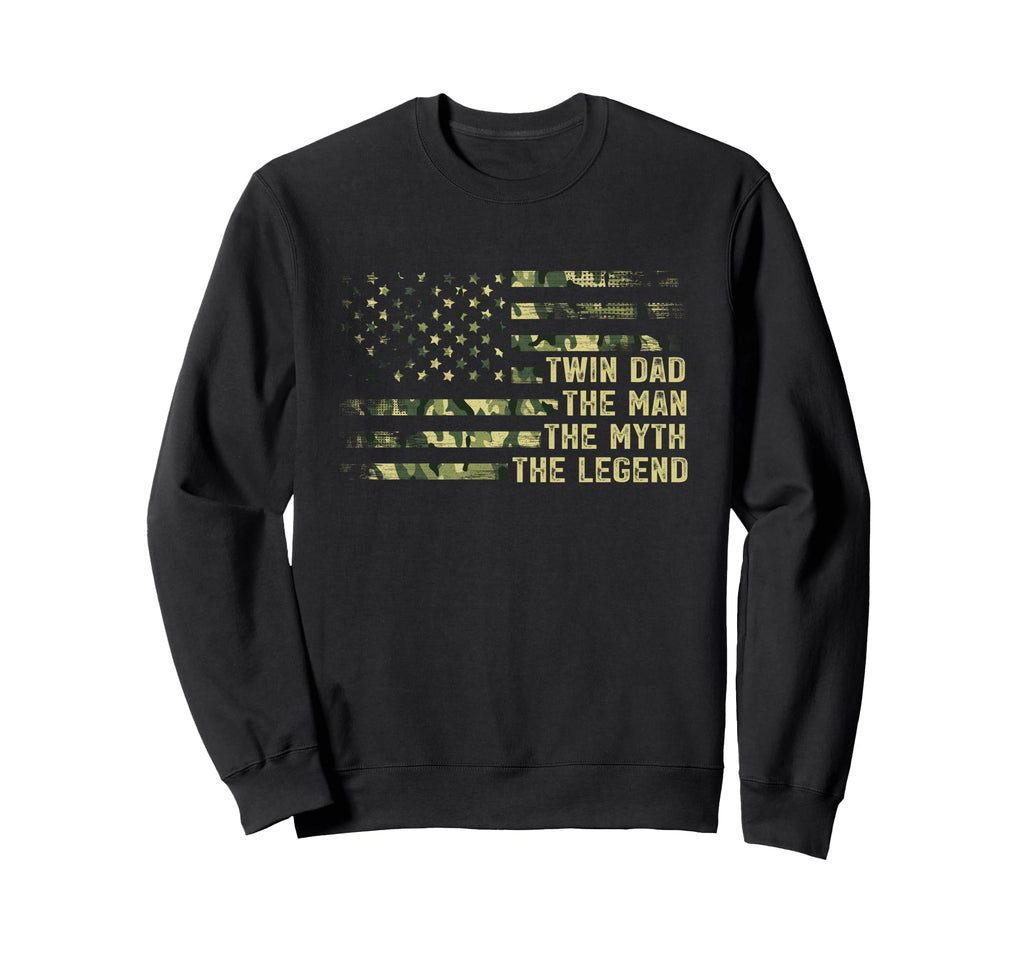 Twin Dad Camo Usa Flag Twin Dad Sweatshirt - Unique Graphic for Adults - T-Shirt, Sweatshirt, Hoodie
