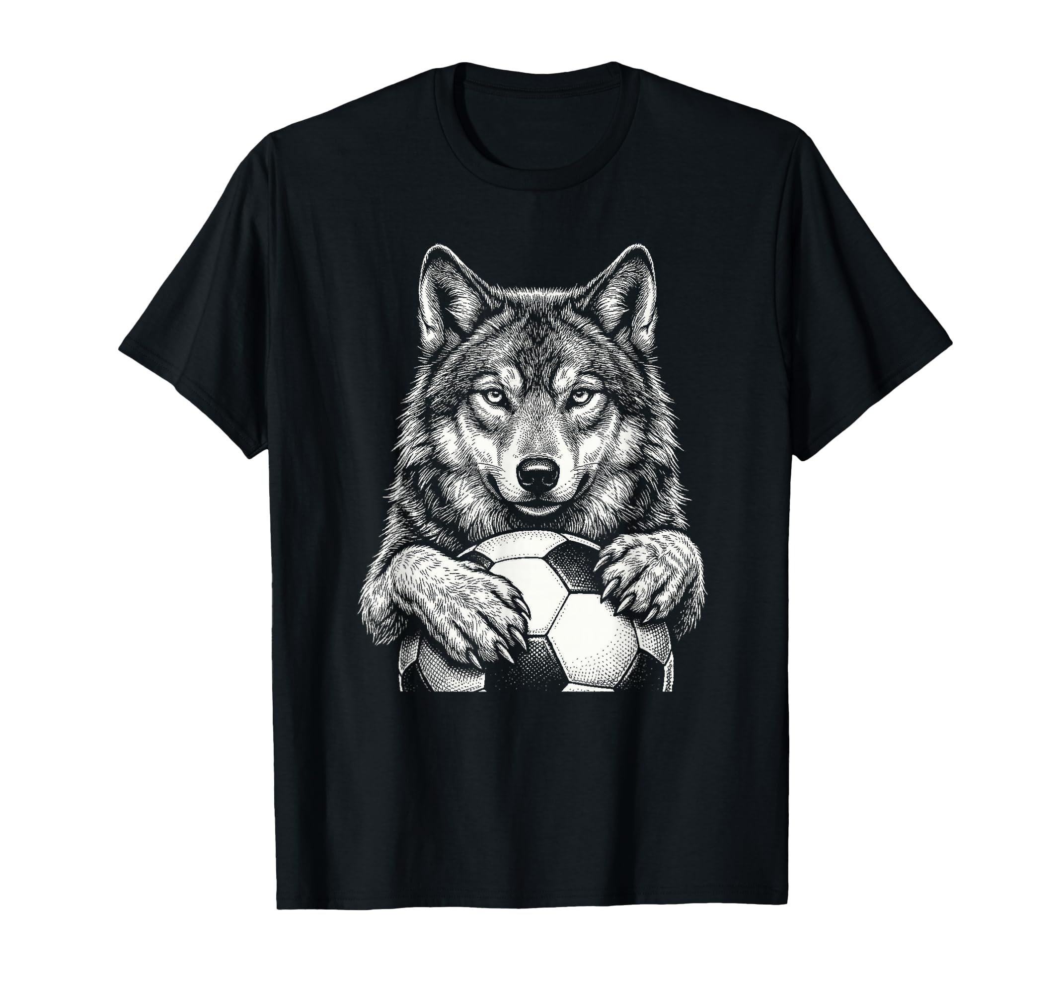 Fierce Holding Ball Fans Line Art T-Shirt - Fun Novelty Design for Adults - T-Shirt, Sweatshirt, Hoodie