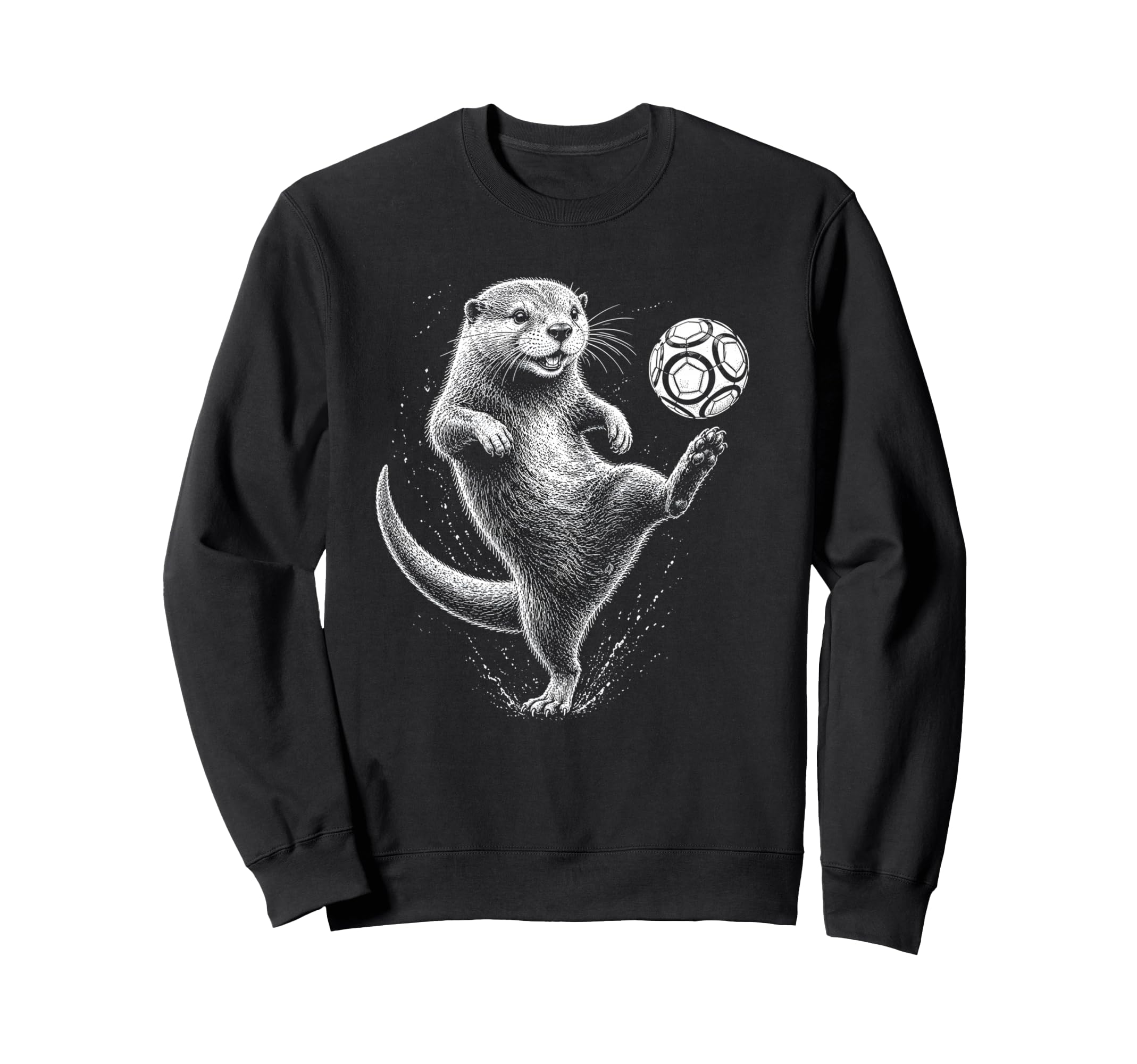 Funny Otter Juggling Soccer Ball Sweatshirt - Graphic Print for Adults - T-Shirt, Sweatshirt, Hoodie