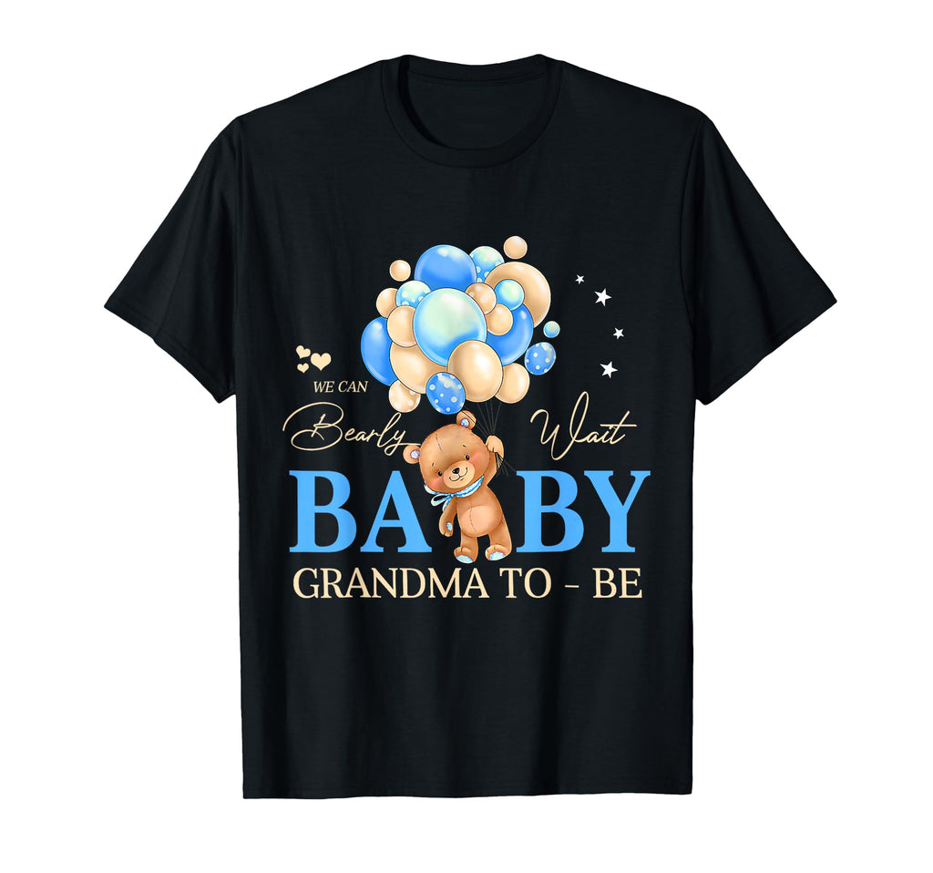 Grandma We Can Bearly Wait Shower Bear T-Shirt - Unique Graphic for Adults - T-Shirt, Sweatshirt, Hoodie