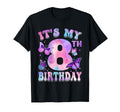Its My 8Th Birthday Butterfly Theme 8 T-Shirt - Minimalist Print Men Women - T-Shirt, Sweatshirt, Hoodie
