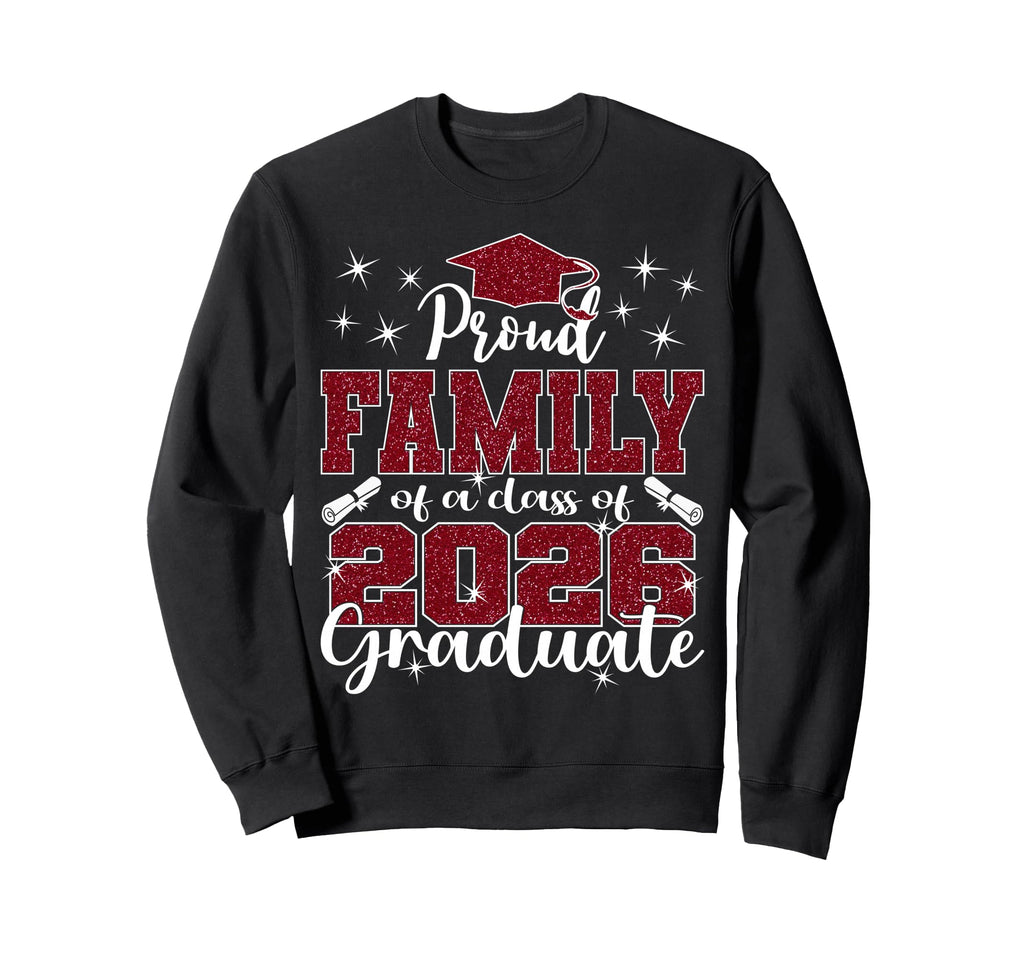 Super Proud Family 2026 Graduate Sweatshirt - Minimalist Print for Adults - T-Shirt, Sweatshirt, Hoodie