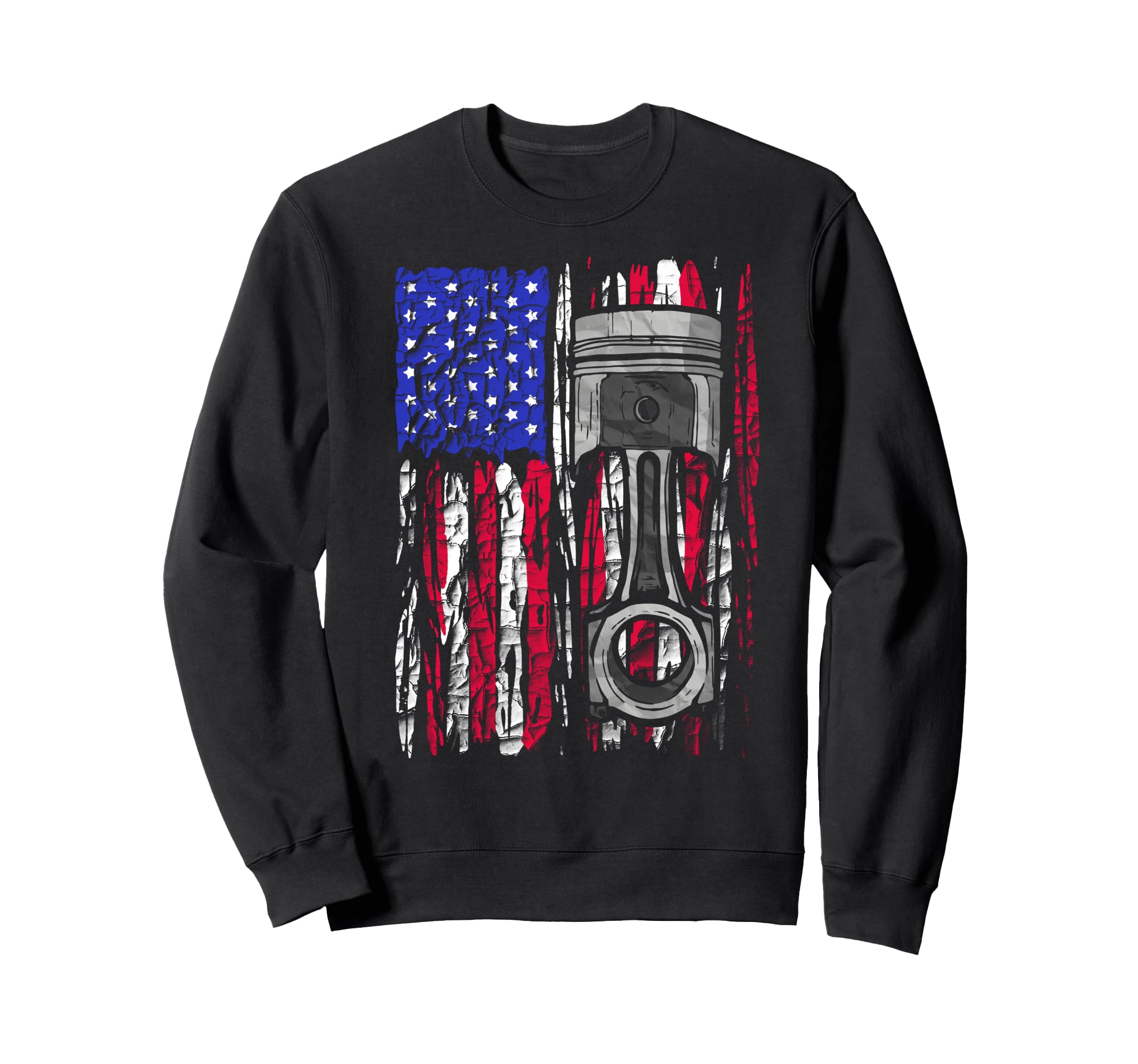 Us Flag Mechanic Dad Rrepair Guy Car Sweatshirt - Unique Graphic Unisex - T-Shirt, Sweatshirt, Hoodie