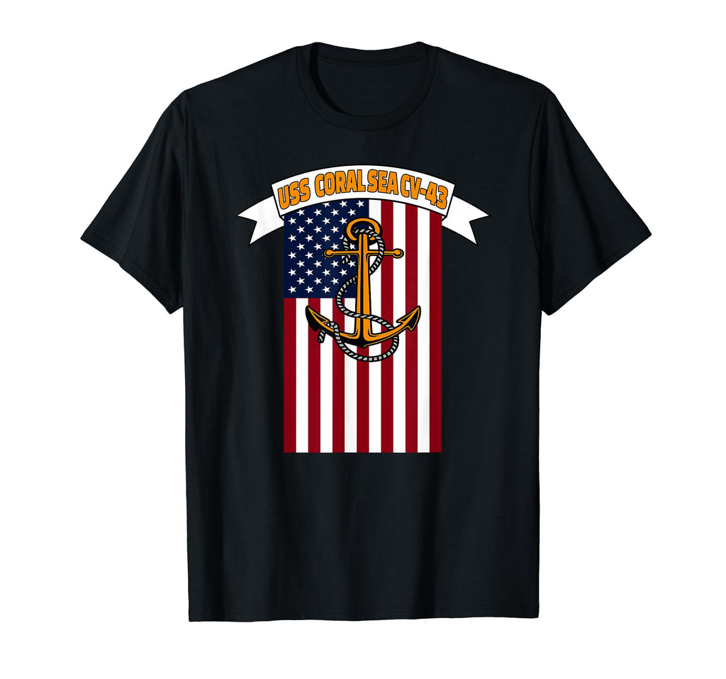 Aircraft Carrier Uss Coral Sea Cv 43 T-Shirt - Trendy Graphic Men Women - T-Shirt, Sweatshirt, Hoodie