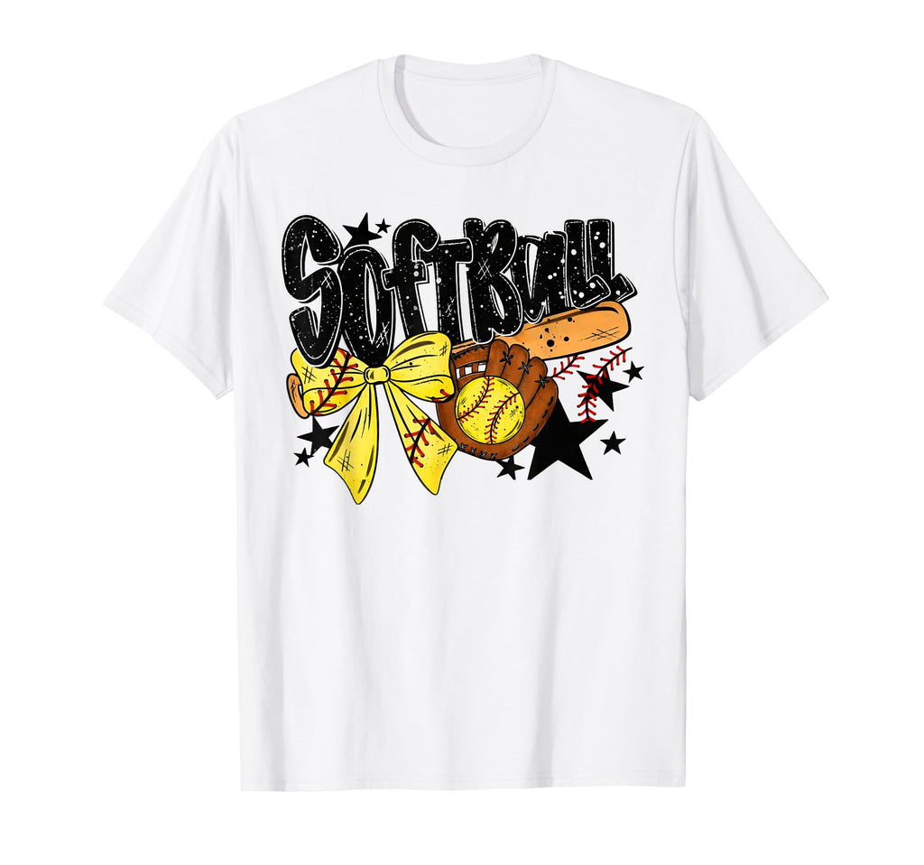 Softball Bow T Shir T T-Shirt - Fun Novelty Design Unisex - T-Shirt, Sweatshirt, Hoodie