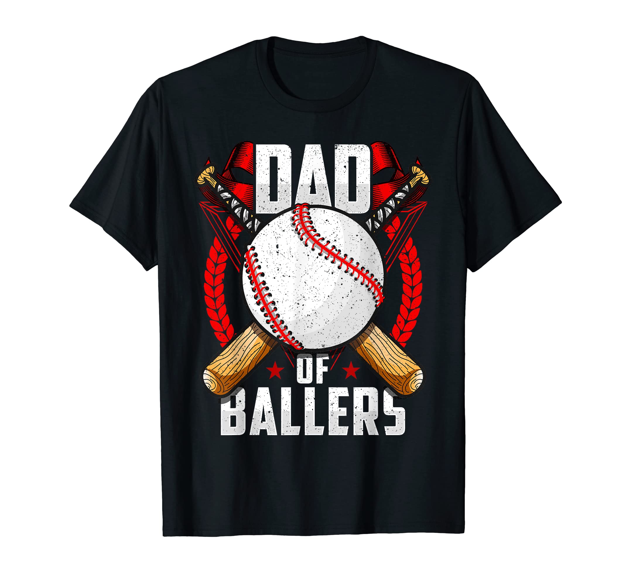 Dad Ballers Baseball Dad Funny Fathers Day T-Shirt - Graphic Print Unisex - T-Shirt, Sweatshirt, Hoodie