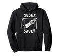 Christian Jesus Saves Soccer Goalkeeper Hoodie - Unique Graphic Unisex - T-Shirt, Sweatshirt, Hoodie
