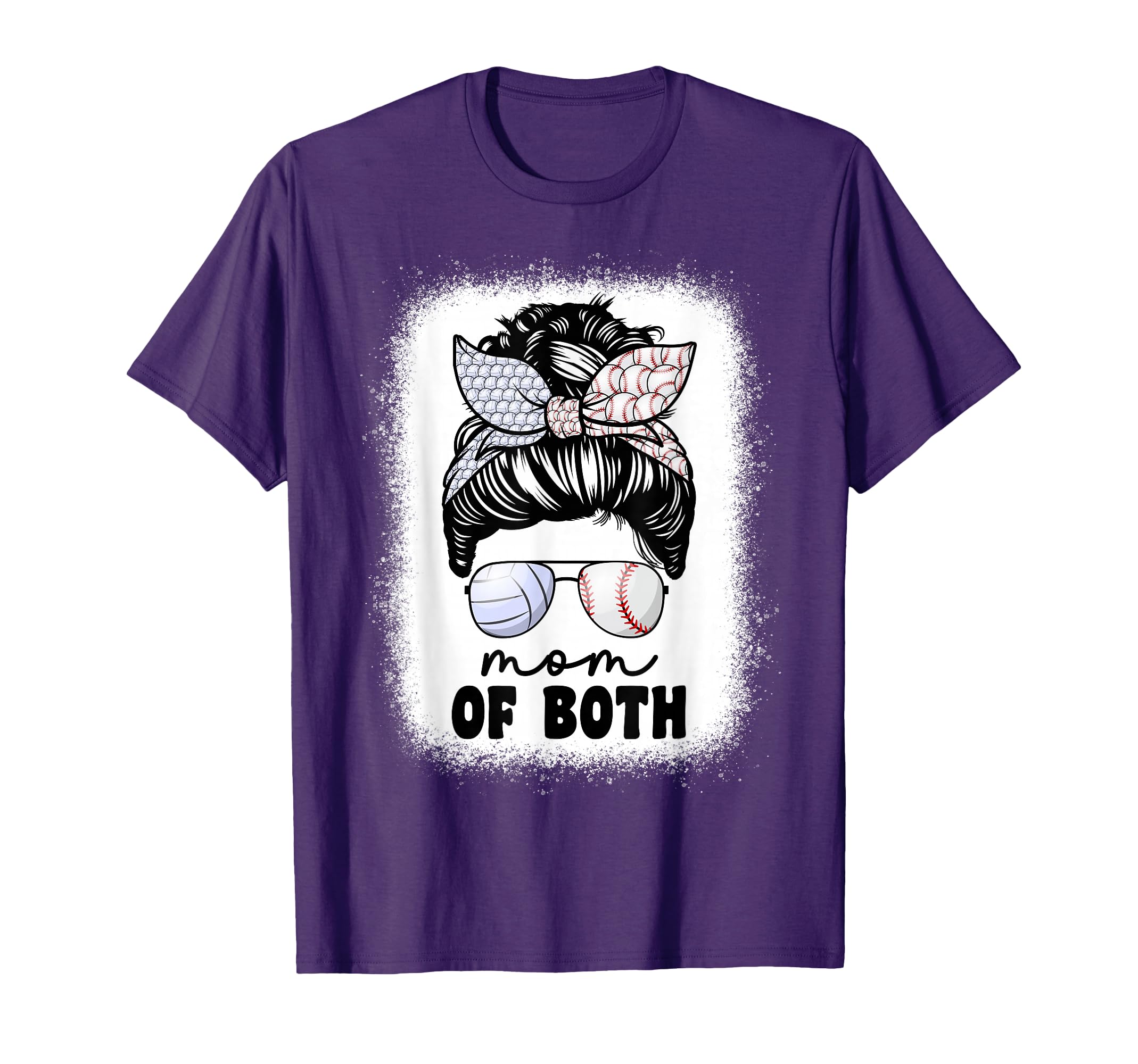 Mom Both Volleyball And Baseball Mom T-Shirt - Unique Graphic for Adults - T-Shirt, Sweatshirt, Hoodie