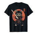 Japanese Samurai Cat Kawaii Ninja Cat T-Shirt - Streetwear Style Men Women - T-Shirt, Sweatshirt, Hoodie