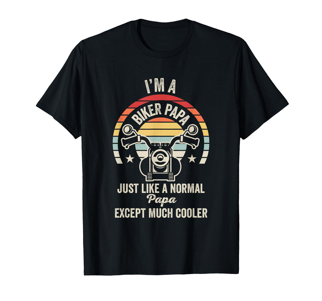 Funny Biker Papa Motorcycle Dad T-Shirt - Aesthetic Graphic Men Women - T-Shirt, Sweatshirt, Hoodie