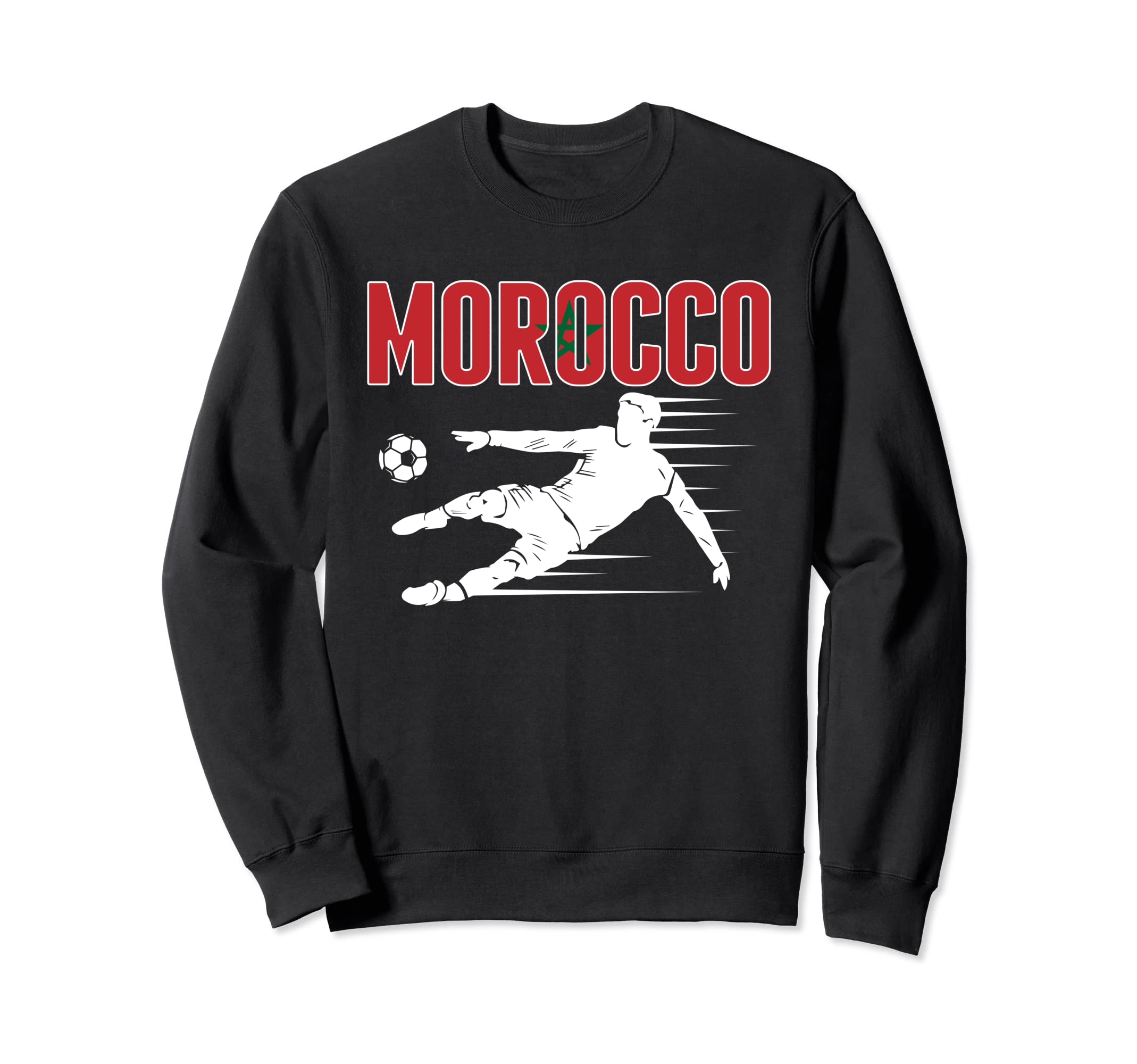 Morocco Soccer Fans Jersey Moroccan Sweatshirt - Trendy Graphic Unisex - T-Shirt, Sweatshirt, Hoodie