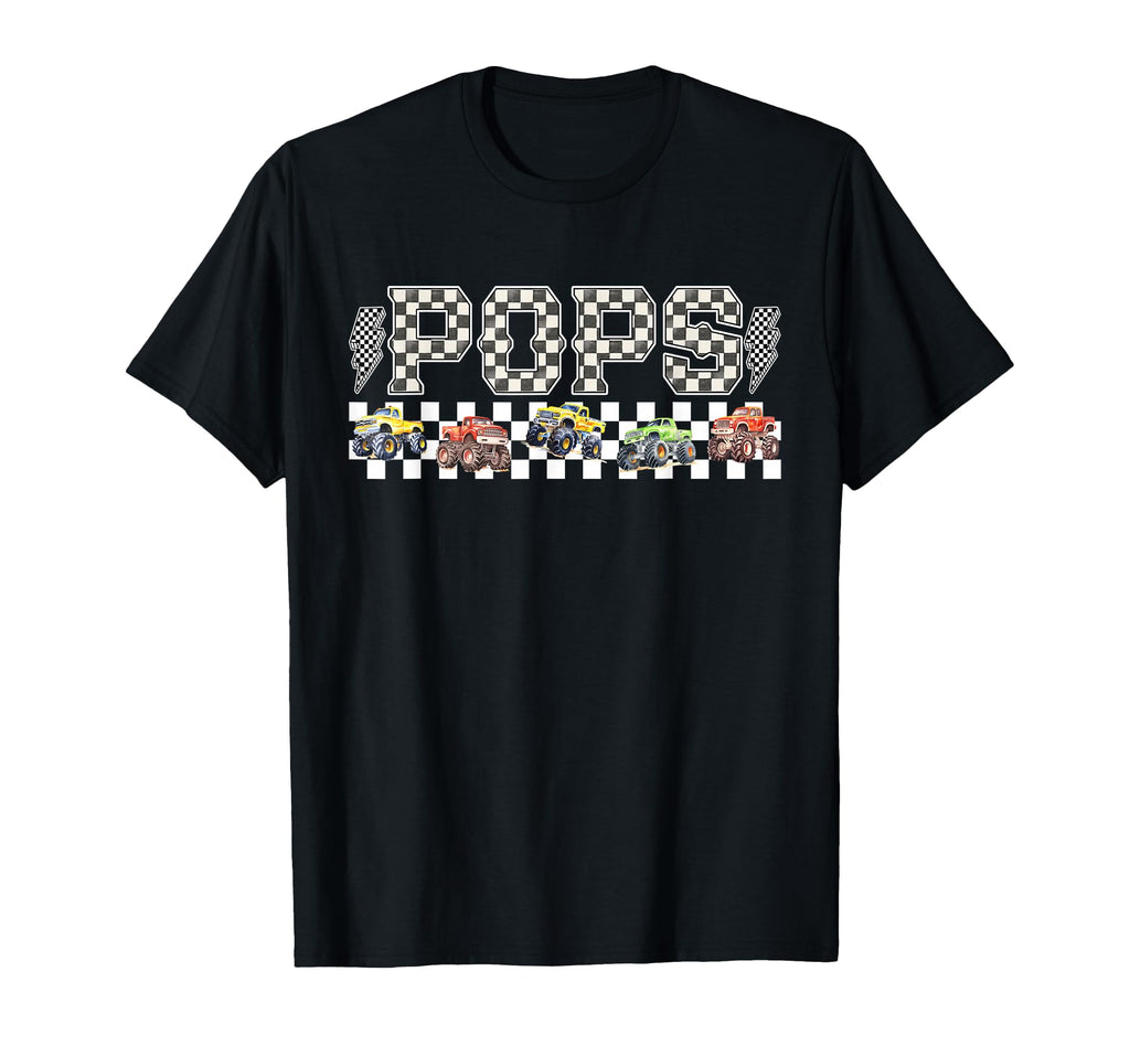 Pops Monster Truck Family Crew T-Shirt - Novelty Apparel for Adults - T-Shirt, Sweatshirt, Hoodie