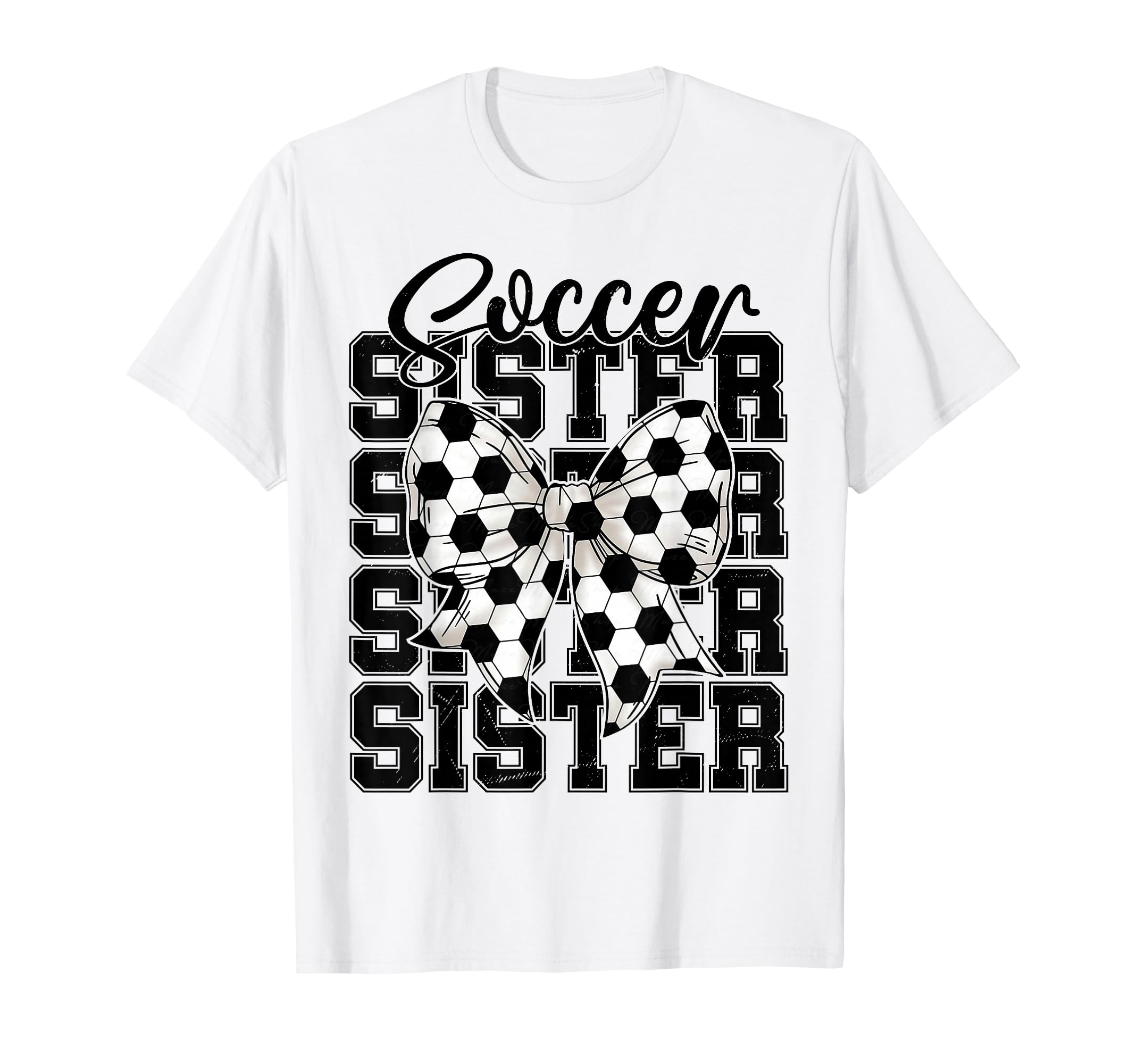 Soccer Sister Coquette Bow T-Shirt - Casual Everyday Wear for Adults - T-Shirt, Sweatshirt, Hoodie