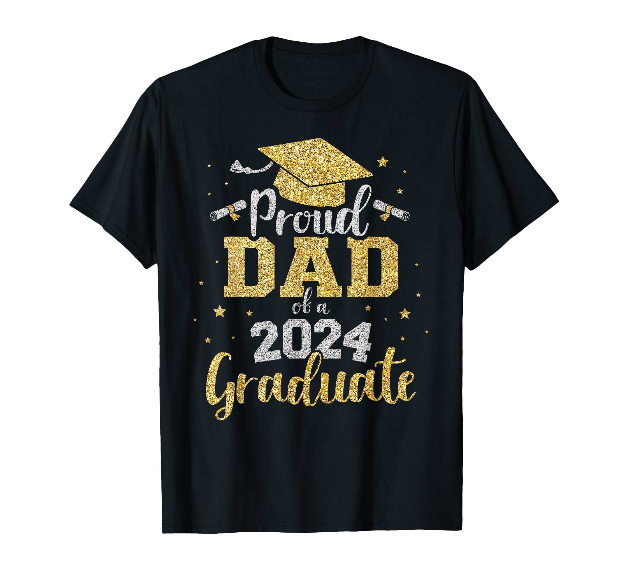 Proud Dad Class 2024 Graduate Senior T-Shirt - Minimalist Print Unisex - T-Shirt, Sweatshirt, Hoodie