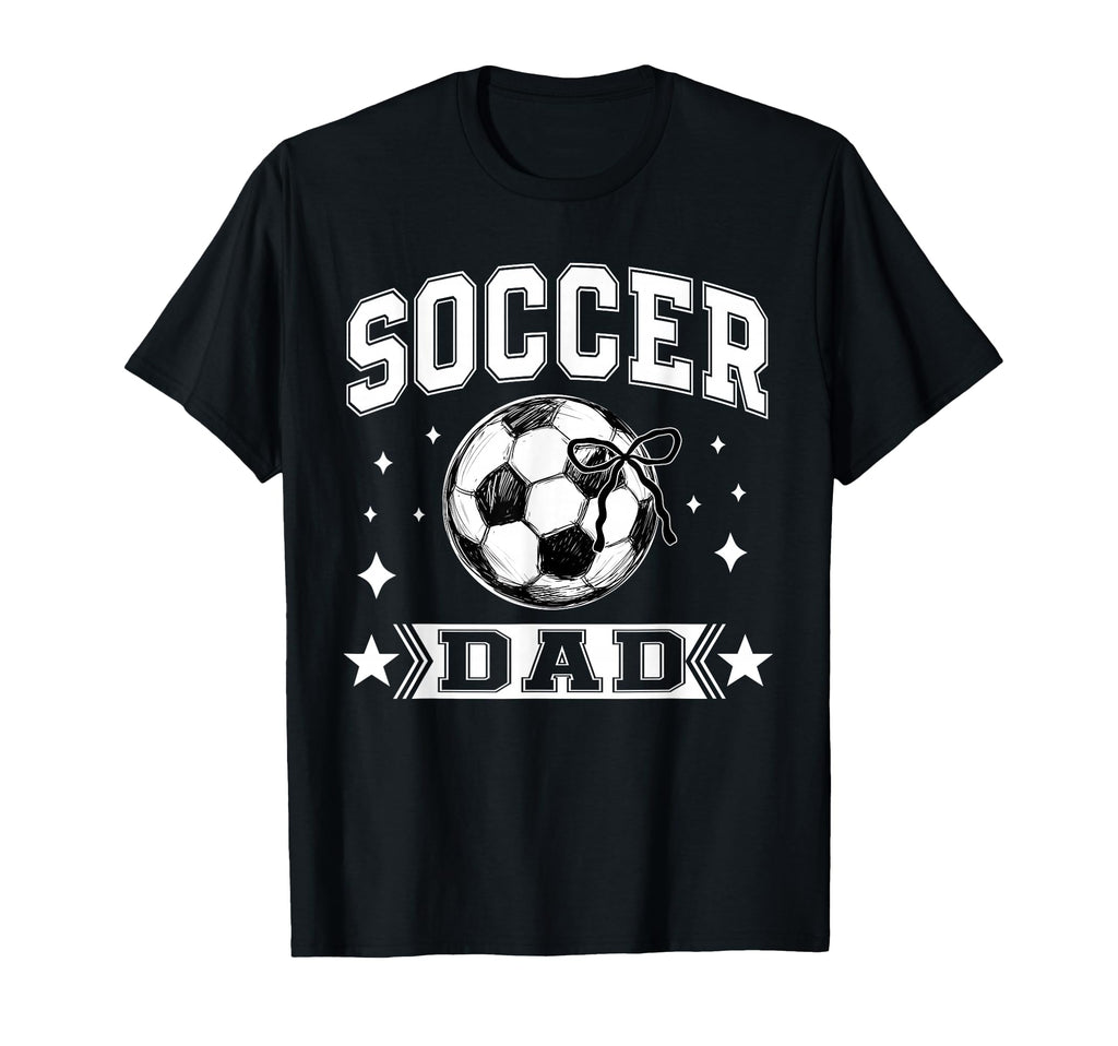 Coquette Bow Soccer Dad Soccer Team Sport T-Shirt - Trendy Graphic Unisex - T-Shirt, Sweatshirt, Hoodie