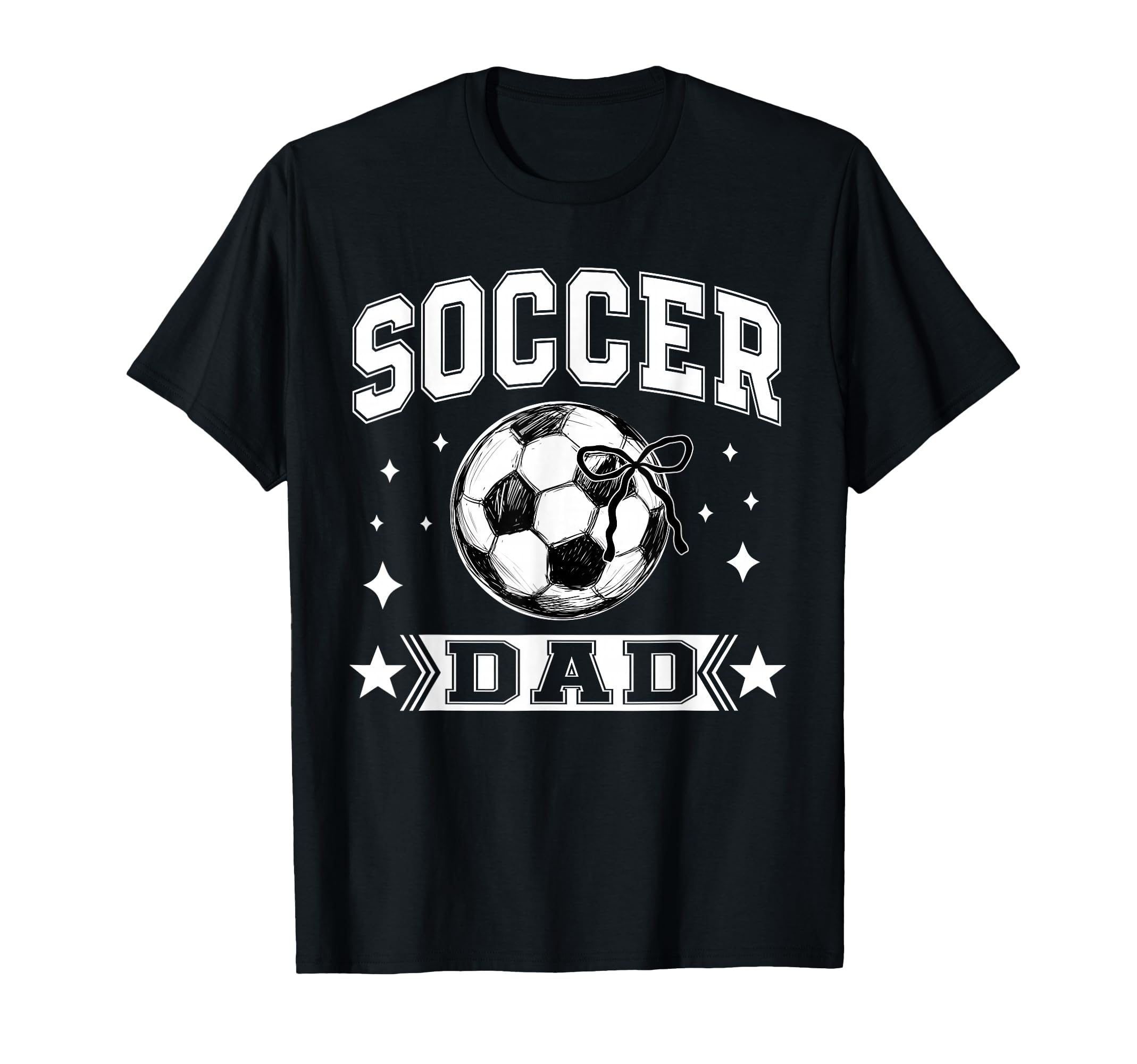 Coquette Bow Soccer Dad Soccer Team Sport T-Shirt - Trendy Graphic Unisex - T-Shirt, Sweatshirt, Hoodie