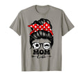 Mom Life Messy Bun Hair Funny Swim Soccer T-Shirt - Unique Graphic Unisex - T-Shirt, Sweatshirt, Hoodie